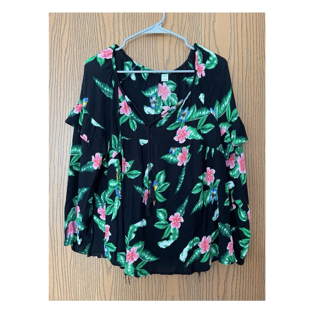 Black Hawaiian long sleeve